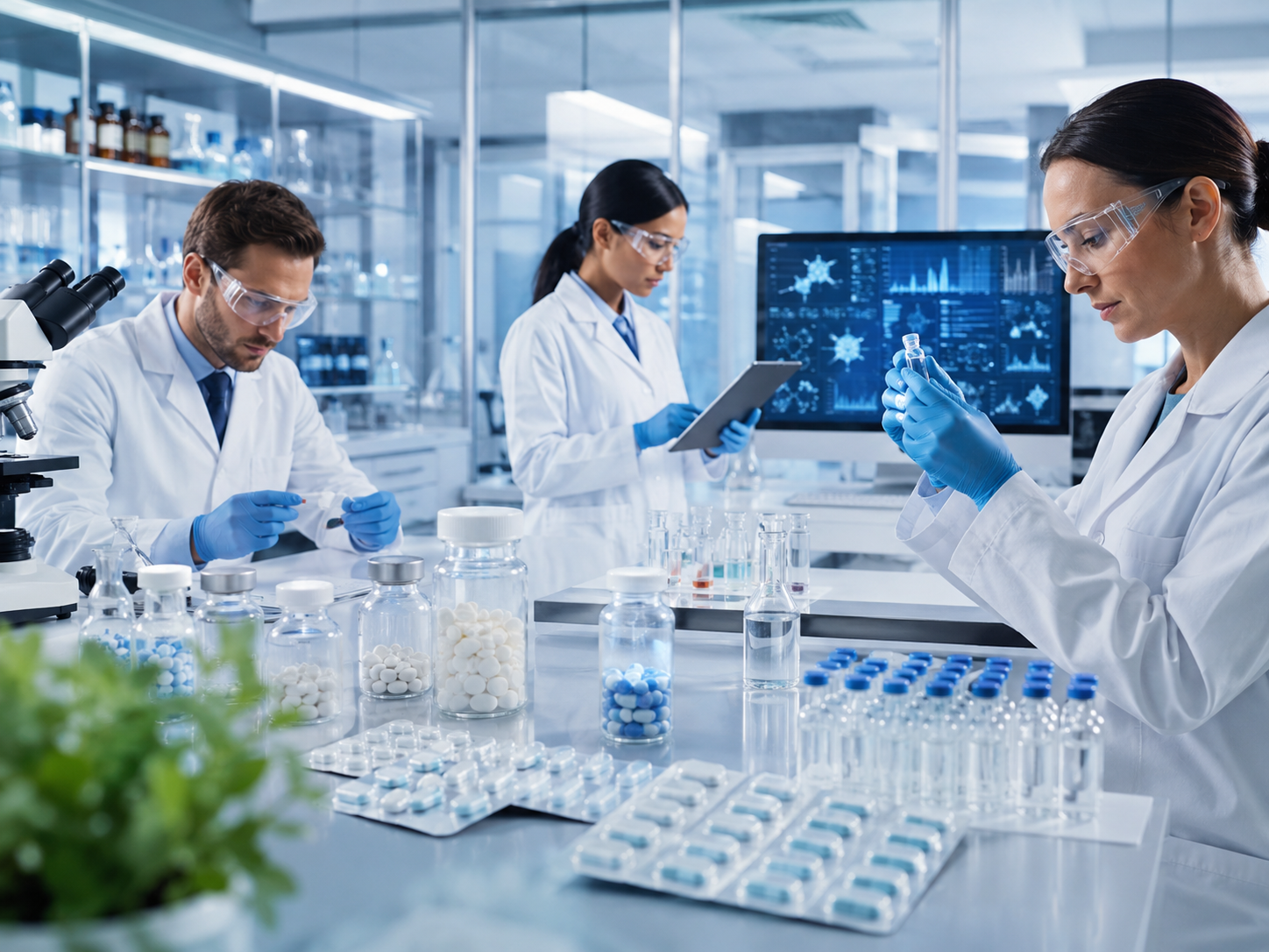 Research quality review in pharmaceutical lab
