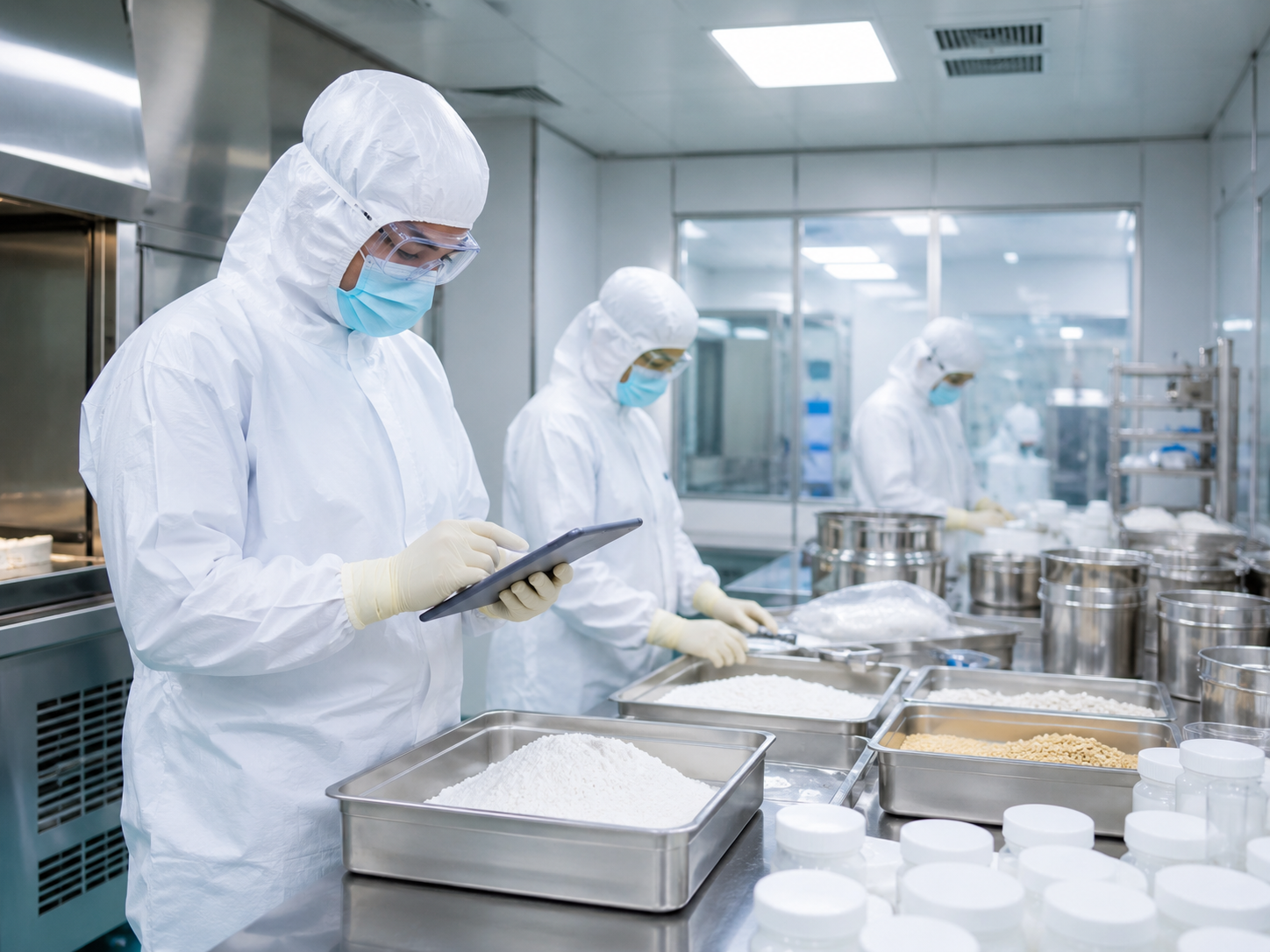 Material preparation in pharmaceutical production